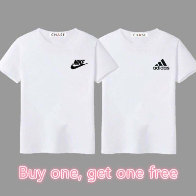 (two pieces) popular logo plus-size men's wear with short-sleeved t-shirts and tops